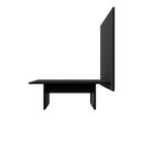 Ver imagem 4 de Mesa Industrial 2m 1 Cx de Tomada Pé Metal e Painel de Tv F5 Cor:preto