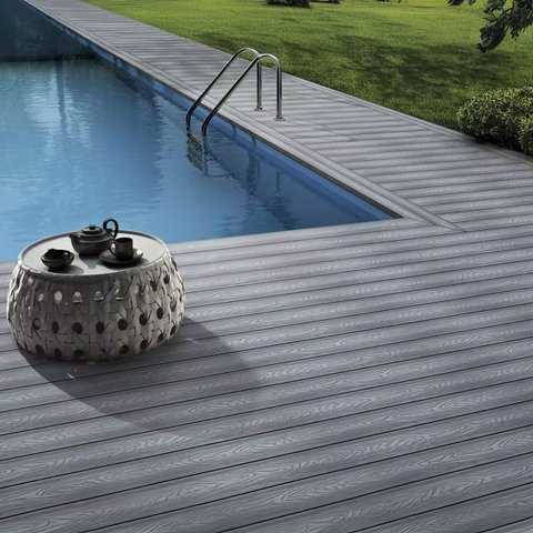 Deck Área Externa em Wpc Cinza Claro 290cm X 15cm Rm Decor