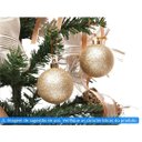 Ver imagem 5 de Kit 15 Bolas Natal Mista Glitter, Fosca e Brilho Champanhe 3cm - Master Christmas