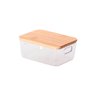 Caixa Organizadora com Tampa Bambu 19 X 14 Cm Cristal Idealle Eco Paramount 1765 - 1