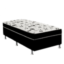 Ver imagem 1 de Cama Box Solteiro Suede Preto + Colchão Solteiro Suede Preto Espuma 88x188x55