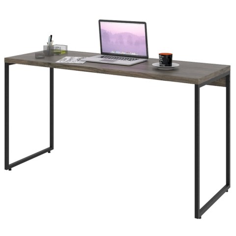 Mesa de Escritório Escrivaninha 135cm Dynamica Industrial C08 Carvalho Dark - Mpozenato