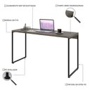Ver imagem 3 de Mesa de Escritório Escrivaninha 135cm Dynamica Industrial C08 Carvalho Dark - Mpozenato
