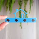 Ver imagem 2 de Porta Chaves Magnético Casinha - 4 ímãs - Toque 3D: Azul Claro