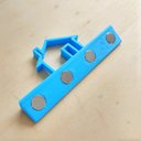 Ver imagem 3 de Porta Chaves Magnético Casinha - 4 ímãs - Toque 3D: Azul Claro