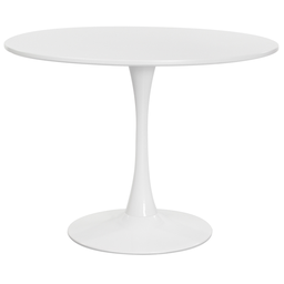 Mesa Saarinen Tulipa Redonda 120cm Tampo Madeira Branca Sala Cozinha Jantar - 1
