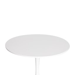 Mesa Saarinen Tulipa Redonda 120cm Tampo Madeira Branca Sala Cozinha Jantar - 2