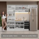 Ver imagem 6 de Armário de Cozinha Completa 270cm Branco/preto Glamy Madesa 16