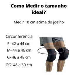 Joelheira Futsal Profissional Compressão Realtex Elástica - Preto - M - 7