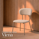 Ver mais imagens de Mesa Jantar Redonda Laminado 110cm c/ 4 Cadeiras Aço Boucle
