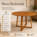 Ver imagem 2 de Mesa Jantar Redonda Laminado 110cm c/ 4 Cadeiras Aço Boucle
