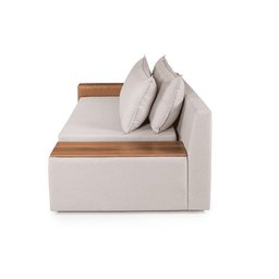 Sofá Cama Panamá Compose Linho Cinza Claro Império Estofados - 6