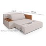 Sofá Cama Panamá Compose Linho Cinza Claro Império Estofados - 2