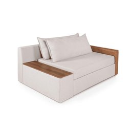 Sofá Cama Panamá Compose Linho Cinza Claro Império Estofados - 4