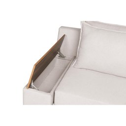 Sofá Cama Panamá Compose Linho Cinza Claro Império Estofados - 9