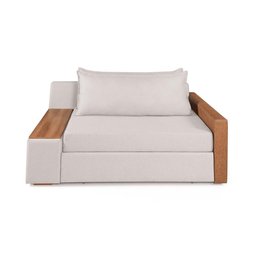 Sofá Cama Panamá Compose Linho Cinza Claro Império Estofados - 3