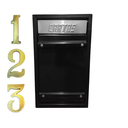 Ver imagem 1 de Caixa Correio Carta Jornal Grade e Embutir Chapa de Aço Preta + Kit 3 Número