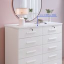 Ver imagem 4 de Cômoda 10 Gavetas com Chave e Tampo em MDF Ryad