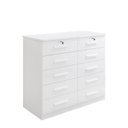 Ver imagem 2 de Cômoda 10 Gavetas com Chave e Tampo em MDF Ryad
