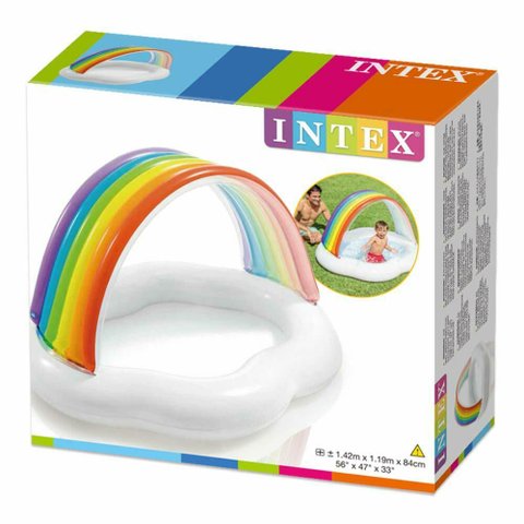 Piscina Banheira Infantil Nuvem Arco Iris 82L - Intex 57141
