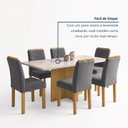 Ver mais imagens de Conjunto de Mesa de Jantar 6 Lugares com Tampo de Vidro Carol Cinamomo Off White