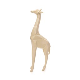 Escultura Decorativa Girafa Bege 30x10x4,5 cm - D'Rossi - 4