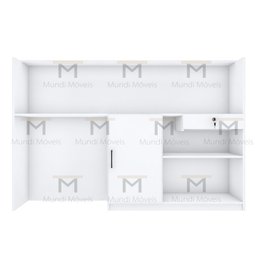 BALCÃO CAIXA ATENDIMENTO COM PORTA M458.B (LOJA, RECEPÇÃO) MUNDI MOVEIS - 6