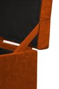 Ver imagem 3 de Puff Baú Estofado em Suede Amassado 1 Lugar Quadrado - Terracota