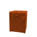 Ver imagem 1 de Puff Baú Estofado em Suede Amassado 1 Lugar Quadrado - Terracota