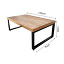 Ver imagem 3 de Mesa Industrial para Jardim Infantil Bernardo 120x70cm com 2 Bancos Industriais Base Preta Preto