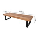 Ver imagem 4 de Mesa Industrial para Jardim Infantil Bernardo 120x70cm com 2 Bancos Industriais Base Preta Preto
