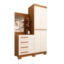 Ver imagem 2 de Guarda-Roupa Infantil 2 Portas 4 Gavetas com Espelho 100% MDF 110cm Auris Espresso Móveis Bege/Cinamomo/Off White