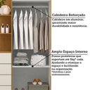Ver imagem 7 de Guarda-Roupa Infantil 2 Portas 4 Gavetas com Espelho 100% MDF 110cm Auris Espresso Móveis Bege/Cinamomo/Off White