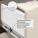 Ver mais imagens de Guarda-Roupa Infantil 2 Portas 4 Gavetas com Espelho 100% MDF 110cm Auris Espresso Móveis Bege/Cinamomo/Off White