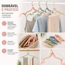 Ver imagem 3 de Kit Cabide Dobrável Portátil 5 Unidades Plástico Resistente para Viagem Dark