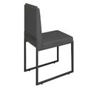 Ver imagem 4 de Conjunto Duas Cadeiras Sala Jantar Barcelona Base Preta:cinza