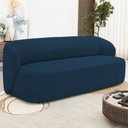 Ver imagem 2 de Sofá 2 Lugares Orgânico para Sala de Estar Living 170cm Heidy F04 Veludo Azul - Lyam Decor