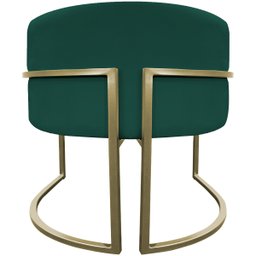 Kit 2 Poltronas Decorativa Recepção Luna Suede Cores Base de Ferro Champagne - 8