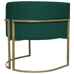 Kit 2 Poltronas Decorativa Recepção Luna Suede Cores Base de Ferro Champagne - 7