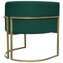Ver imagem 7 de Kit 2 Poltronas Decorativa Recepção Luna Suede Cores Base de Ferro Champagne
