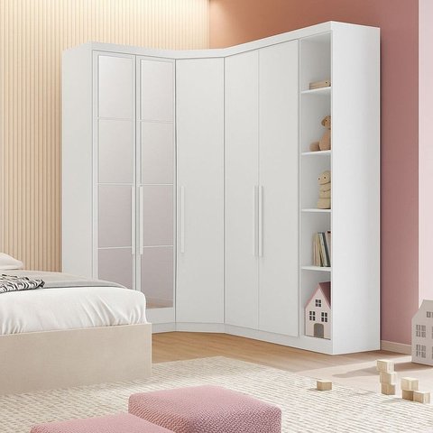 Modulado Closet Espelhado 5 Portas 6gav Linea Novo Horizonte