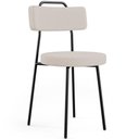 Ver imagem 3 de Kit 02 Cadeiras Decorativas Estofada Para Sala De Jantar Barcelona L02 Linho Bege - Lyam Decor