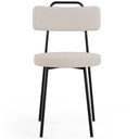 Ver imagem 6 de Kit 02 Cadeiras Decorativas Estofada Para Sala De Jantar Barcelona L02 Linho Bege - Lyam Decor