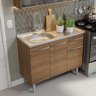 Armário de Cozinha Compacta 165cm com Pia Rustic Emilly Madesa 05 - 7