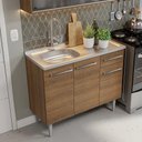 Ver imagem 7 de Armário de Cozinha Compacta 165cm com Pia Rustic Emilly Madesa 05
