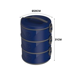 Marmita Térmica Tripla Organizador Térmico 3 Andares 4,5 Lts - 6