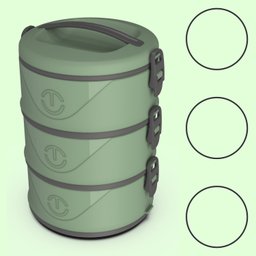 Marmita Térmica Tripla Organizador Térmico 3 Andares 4,5 Lts - 4