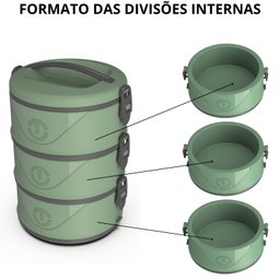 Marmita Térmica Tripla Organizador Térmico 3 Andares 4,5 Lts - 2