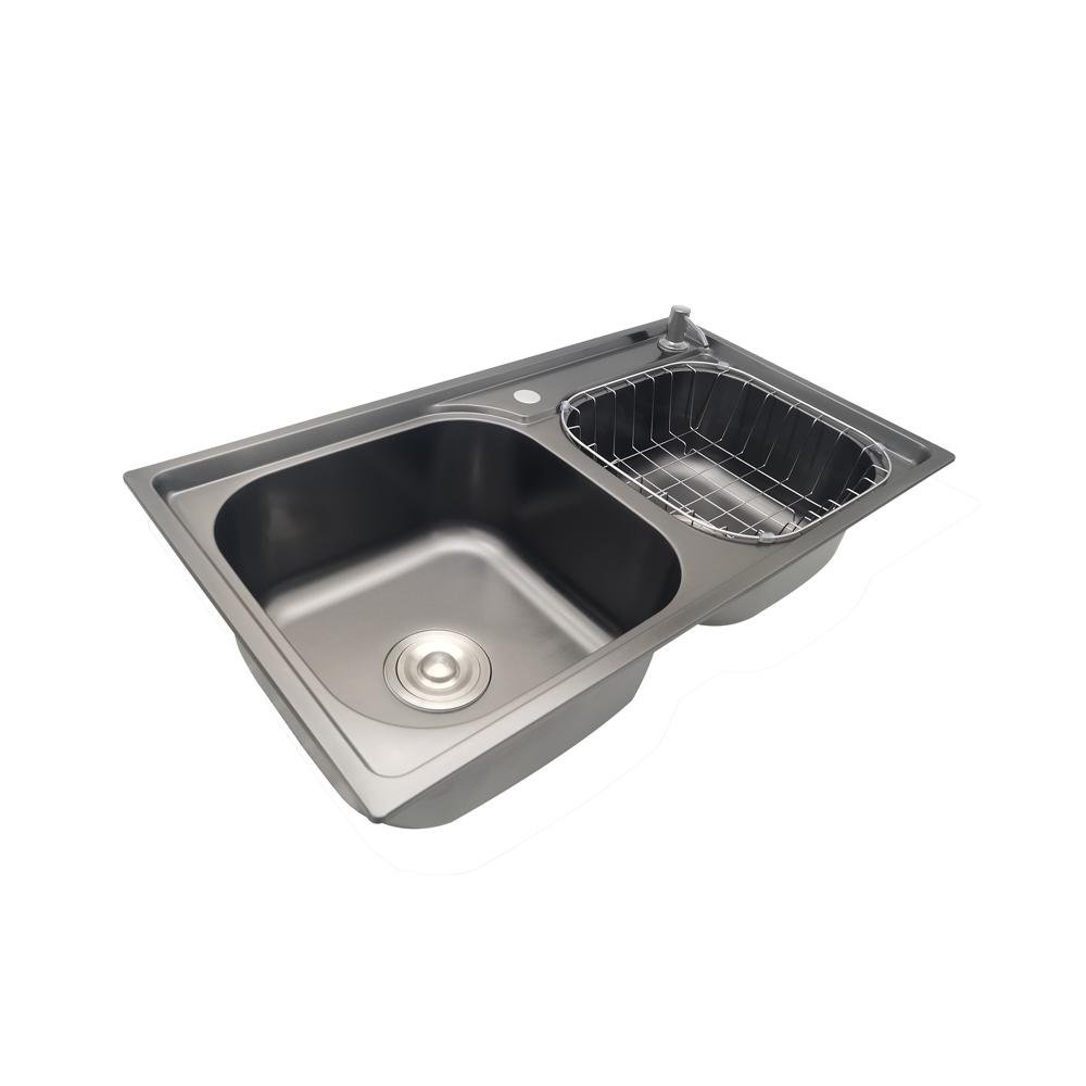 Cuba Pia Gourmet Luxo Prizi Queenbox Preta Aço Inox 201 43x7 - 3