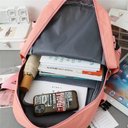 Ver imagem 3 de Mochila Grande com Kit Escolar Completo 4 Pçs Viagem Passeio:rosa
